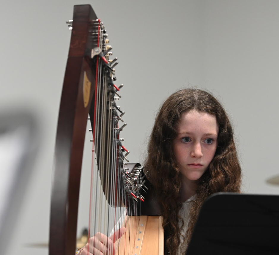 upper mid student playing violin